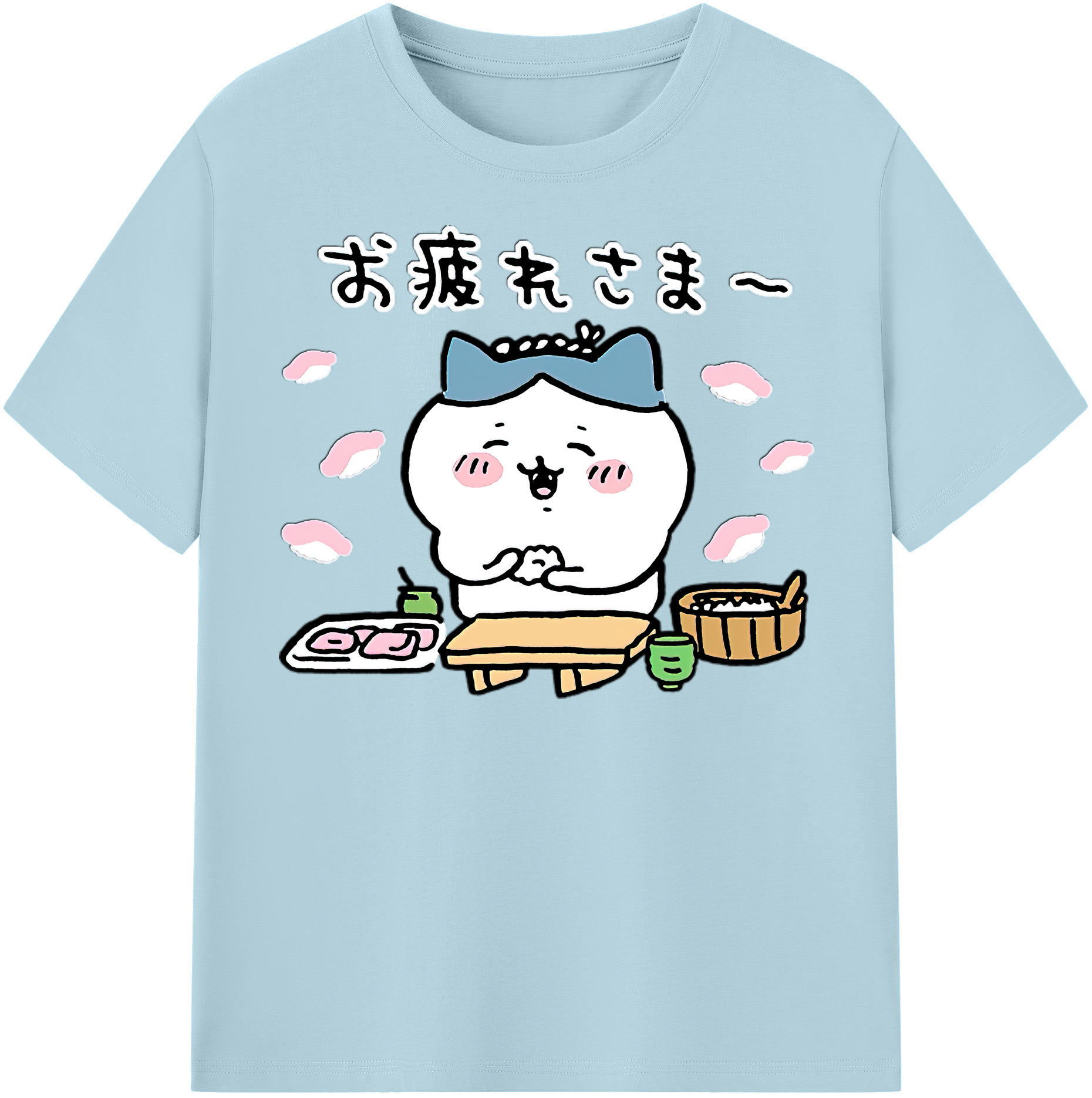 （画像用） ちいかわ ハチワレ Chii-kawa hachiware 綿100％半袖Tシャツ（フロントプリント）